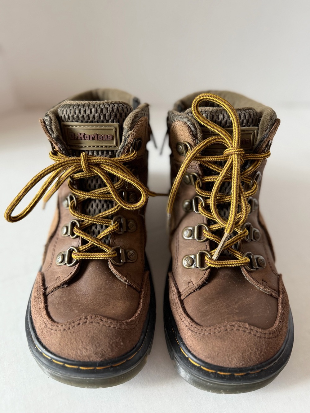 Dr. Martens Raffe Panel Kids Brown Leather Hiking Boots US 1 EU 32